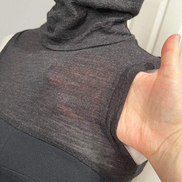 NEW Theory Wool Cotton Classic Tailored Structured Fit Flare Sleeveless Dress 0 - Picture 11 of 16